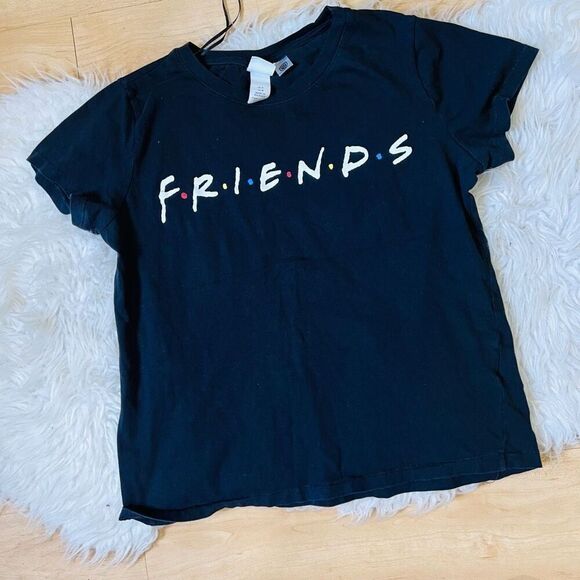 Friends black short sleeve casual shirt L - Picture 2 of 5